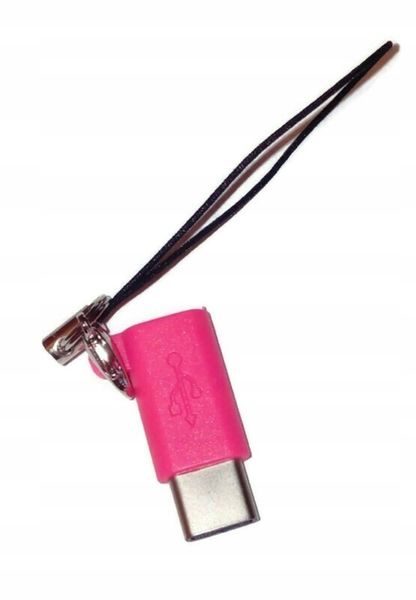 Przejściówka adapter micro typ c pink HTC LG Sony zdjęcie 1