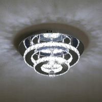 ZYRANDOL KRYSZTALOWY LAMPA SUFITOWA LED SREBRO NOWOCZESNA DO SALONU 6500K