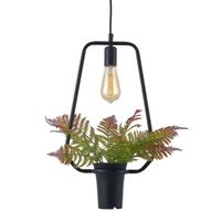 Wisząca LAMPA kuchenna 313867 metalowa OPRAWA ramka dekoracyjna ZWIS geometryczny plants czarny