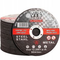 50szt TARCZA TARCZE DO CIĘCIA METALU STALI ALUMINIUM INOX 125 x 1,2mm