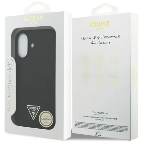etui guess silicone triangle logo magsafe do iphone 17 - czarne na Arena.pl
