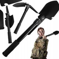 NOWOCZESNA SAPERKA SURVIVAL MOCNA ŁOPATA PIŁA ETUI NIEZNISZCZALNA 6w1 PROFI