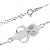 SREBRNA BRANSOLETKA CELEBRYTKA SOWA PRÓBA SREBRA 925 GRAWER GRATIS