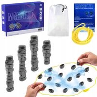 MAGNETYCZNA GRA W SZACHY KAMIENIE MAGNETYCZNE 36 KULEK GRA EDUKACYJNA