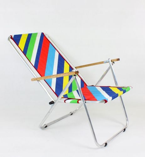 Leżak - krzesło plażowe, składane, turystyczne, dwie funkcje, MAX 120 kg TE na Arena.pl