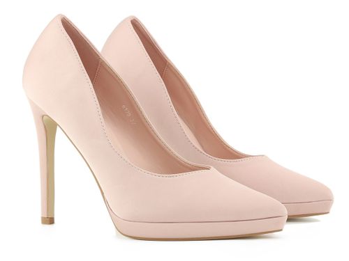 Beżowe szpiki na platformie nude 40 na Arena.pl