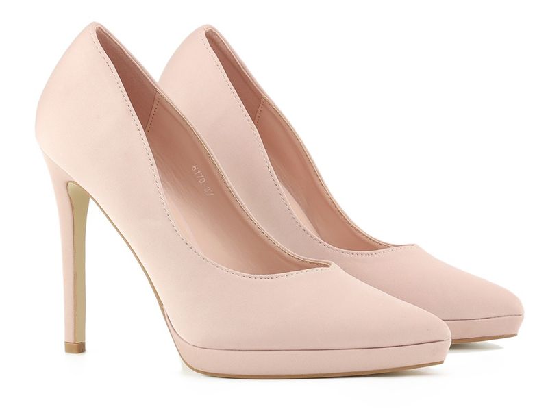 Beżowe szpiki na platformie nude 37 zdjęcie 2