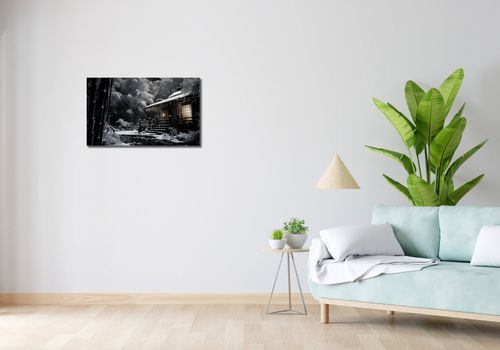 Obraz 70x40cm Tradycyjna Japońska Chatka na Arena.pl