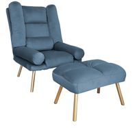 FOTEL TOKIO ROZKŁADANY Z PODNÓŻKIEM N. ZŁOTA MG33