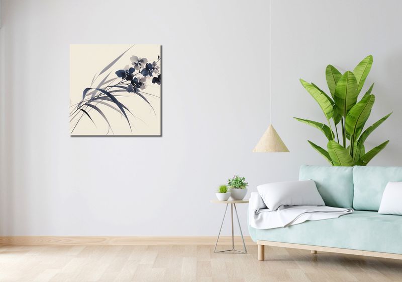 Obraz 70x70cm Orchidea w Sepii zdjęcie 2