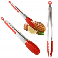 SZCZYPCE KUCHENNE DO SAŁATKI MIĘSA GRILL UNIWERSALNE SILIKONOWE 30CM