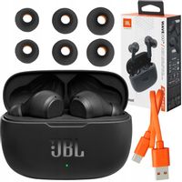 SŁUCHAWKI BEZPRZEWODOWE JBL WAVE 200 TWS CZARNE DOKANAŁOWE DEEP BASS