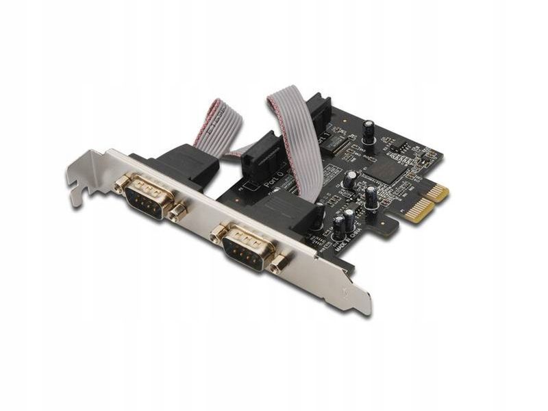 Kontroler COM DIGITUS PCIe, 2x RS-232/COM, Low Pro zdjęcie 1
