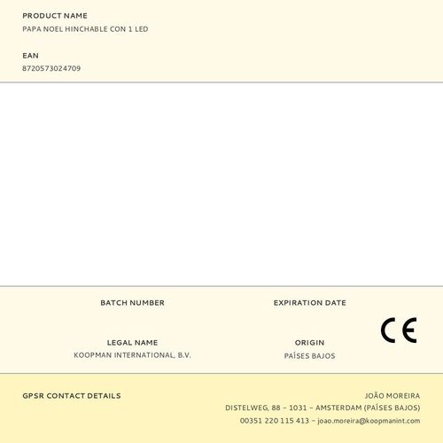 Święty Mikołaj BASIC & CO 120 x 70 x 190 cm nadmuchiwany na Arena.pl