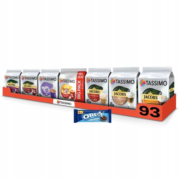 Kapsułki Tassimo kawa czarna , latte 6+1 opakowanie + ciastka GRATIS! zdjęcie 1