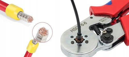 ZACISKARKA DO KABLI SZEŚCIOKĄTNA PRASKA TULEJEK KONEKTORÓW ZESTAW 1200 na Arena.pl