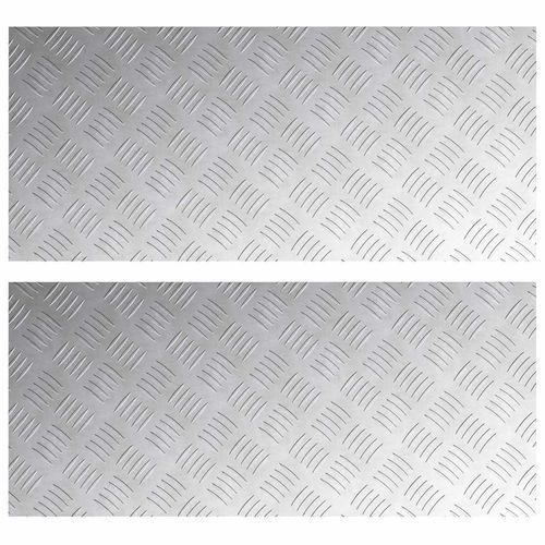 Płytki w Szachownicę 2 pcs Srebrny 90 x 40 cm Aluminium na Arena.pl