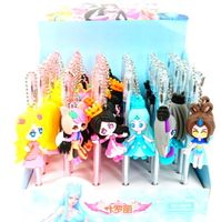 Długopis cienkopis z LALKĄ brelokiem niebieski