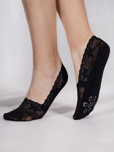 Skarpety stopki damskie niskie koronkowe z ABS czarne 3PAK 36-41 YOCLUB na Arena.pl