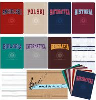 Zeszyty tematyczne przedmiot ściąga Interdruk A5 60k zestaw 8szt klasa 4-6