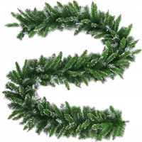 GIRLANDA ŚWIĄTECZNA CHOINKOWA SZRONIONA SZTUCZNA ŁAŃCUCH OŚNIEŻONA 270cm