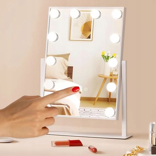 LUSTERKO KOSMETYCZNE HOLLYWOOD STOJĄCE LUSTRO DO MAKIJAŻU LED 12 na Arena.pl