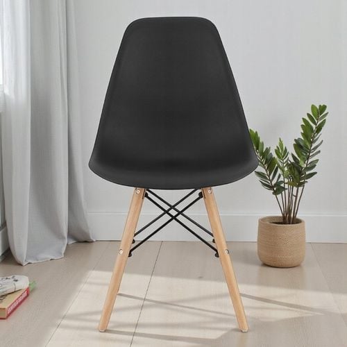 Krzesło Skandynawskie CZARNE TANIE Do Salonu Kuchni Biura WERSJA na Arena.pl