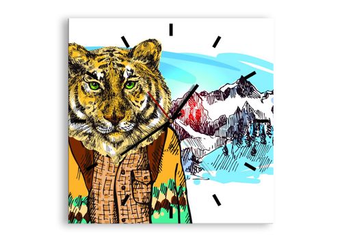 Zegar Ścienny - Tygrys Elegant - 40X40 Cm - C3Ac40X40-3210 na Arena.pl