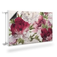 Magnetyczna MASKOWNICA Kaloryfera PIWONIE Kwiaty Peonie 110cm x 60cm