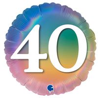 Balon foliowy "Rainbow - Liczba 40"a, Grabo, 18", RND