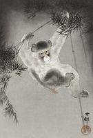 Plakat 67,5x100cm Monkey, Koson Japoński Vintage do Salonu