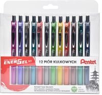 PIÓRO KULKOWE ENERGEL SET 12 SZT PENTEL