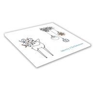 SZKLANA DESKA KUCHENNA 25x25cm - 524e gałązka