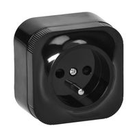 GNIAZDO POJEDYNCZE N/T TODO 2P+Z IP20,  CZARNY - ON-7205/B
