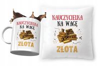 Dla Nauczycielki Zestaw Poduszka + Kubek Prezent Z Nadrukiem Ze Zdjęciem