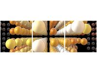 90X30CM ORANGE MATRIX TRÓJ OBRAZ