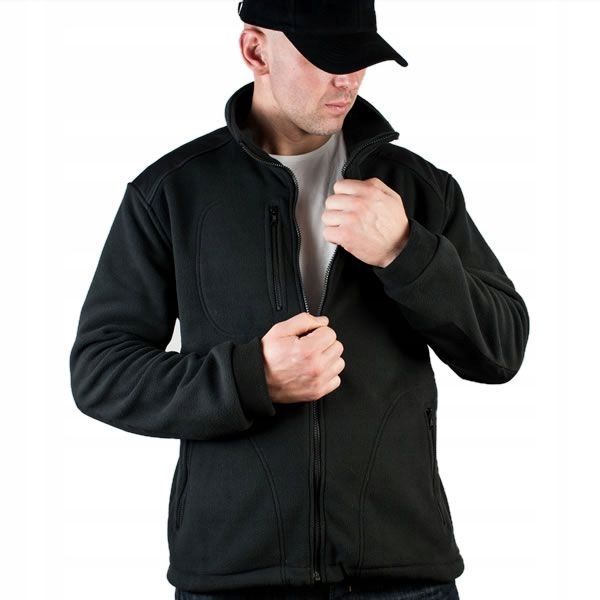 BLUZA z POLARU NAJGRUBSZA POLAR GRUBY CIEPŁY 350-360gFLRA 340 BK-BK XL zdjęcie 4