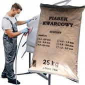 PIASEK PIASKOWANIA KWARCOWY ŚCIERNIWO MYJKA 25kg