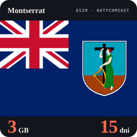 Karta eSIM Internet Montserrat 3 GB na 15 dni - bez rejestracji