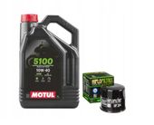 Zestaw na wymianę OLEJ MOTUL 5100 10W40 4T 4L + FILTR OLEJU HF204