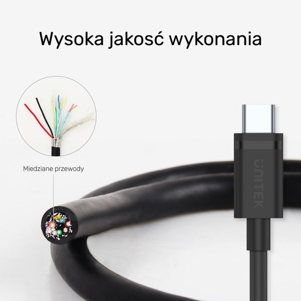 Unitek przewód USB 3.1 typ A - typ C M-M 3 m zdjęcie 6