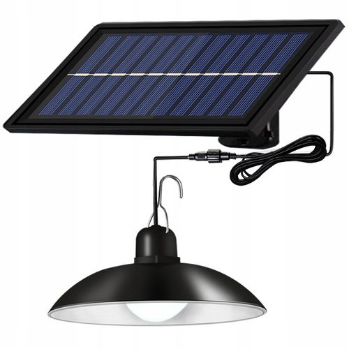 LAMPA SOLARNA ŻYRANDOL SUFITOWY LED WISZĄCY Z CZUJNIKIEM ZMIERZCHU + PILOT na Arena.pl