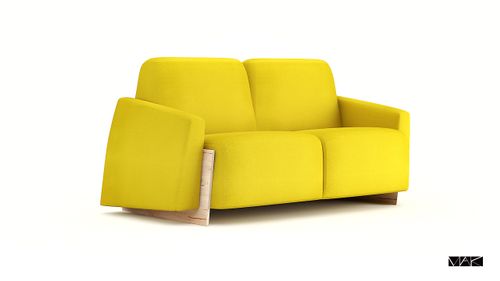 Sofa Bao 160 cm żółta D2 na Arena.pl