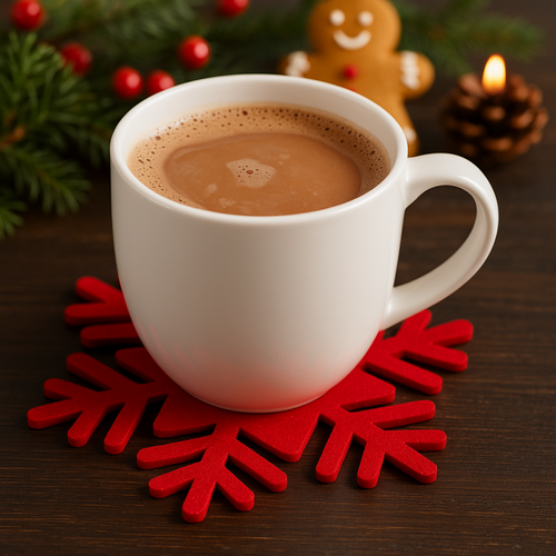 świąteczna podkładka na stół 13 cm ażurowa śnieżynka - zestaw 12 szt. mp54 na Arena.pl