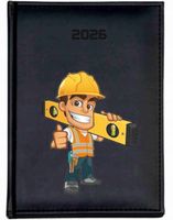 KALENDARZ A5 2026 DZIENNY terminarz z nadrukiem dla budowlańca prezent