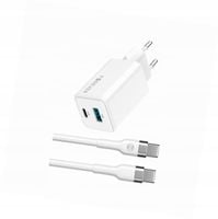 Szybka ładowarka GaN 45W 2 wejścia USB i USB-C z kablem do Oppo A53 5G