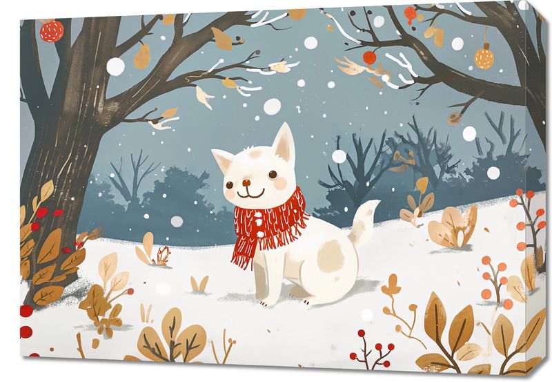 Obraz 70x50cm Śnieżny Kompan zdjęcie 1