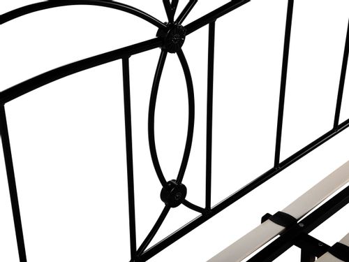 Łóżko metalowe 140 x 200 cm czarne ANTLIA na Arena.pl