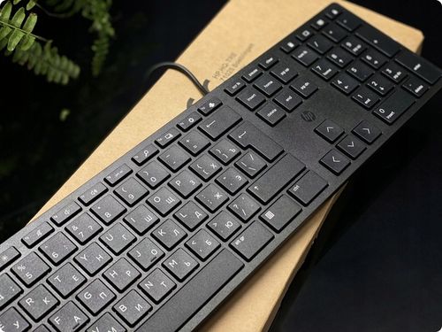 HP PRO!| Cicha biurowa klawiatura USB| Układ PL /US + Cyrylica |CZARNA SLIM na Arena.pl