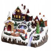FIGURKA ŚWIĄTECZNA OZDOBA LED SZOPKA OZDOBNA NA ŚWIĘTA 32 x 24,5 CM